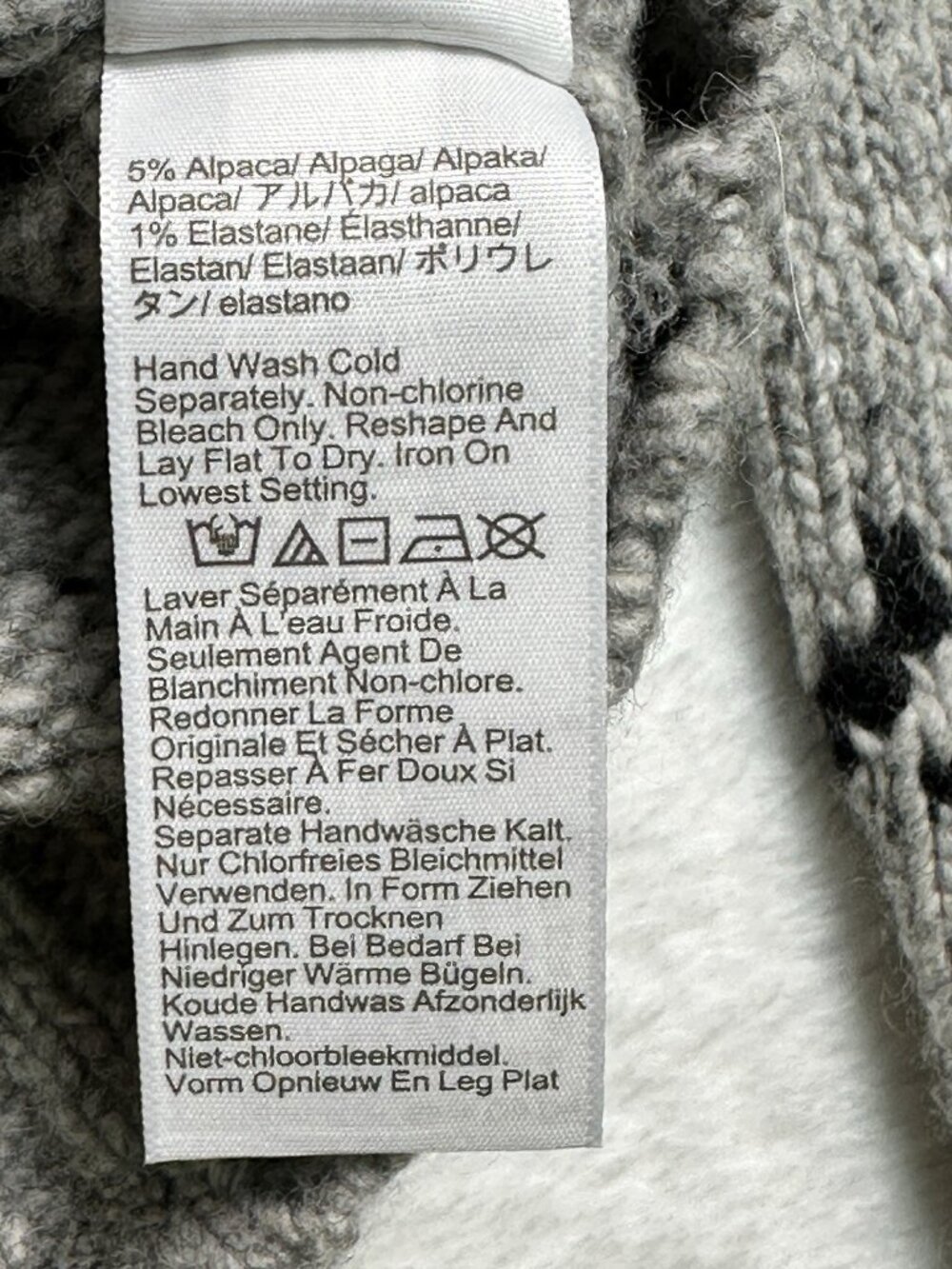J.Crew Women Fair Isle Cardigan In Wool Alpaca Blend Gray Large Cabin Core NWT - Picture 12 of 16